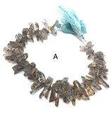 Multi Rutile Beads - Rough Polished, Gemstone Beads, Jewelry Supplies for Jewelry Making, Wholesale Beads, Bulk Beads, 8" Strand