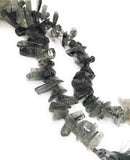 Green Rutile Beads - Rough Polished, Gemstone Beads, Jewelry Supplies for Jewelry Making, Wholesale Beads, Bulk Beads, 8" Strand