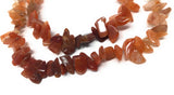 Natural Carnelian Beads - Rough Polished, Carnelian Gemstone Beads, Jewelry Supplies for Jewelry Making, Bulk Wholesale Beads, 8" Strand