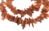 Natural Peach Moonstone Beads - Rough Polished, Gemstone Beads, Jewelry Supplies for Jewelry Making, Wholesale Beads, 8"Strand