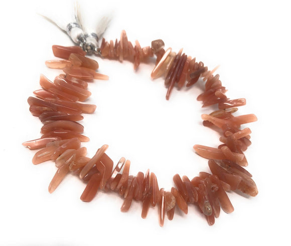 Natural Peach Moonstone Beads - Rough Polished, Gemstone Beads, Jewelry Supplies for Jewelry Making, Wholesale Beads, 8