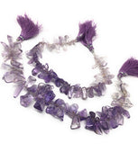 Amethyst Gemstone Beads - Rough Polished, Wholesale Gemstone Beads, February Gemstone, Spirituality Crystal Beads, Healing Beads, 8" Strand