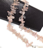 Rose Quartz Beads, Natural Rose Quartz Gemstone Beads - Rough Polished, Jewelry Supplies for Jewelry Making, Wholesale Beads, 8" Strand