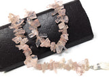 Rose Quartz Beads, Natural Rose Quartz Gemstone Beads - Rough Polished, Jewelry Supplies for Jewelry Making, Wholesale Beads, 8" Strand