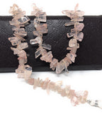 Rose Quartz Beads, Natural Rose Quartz Gemstone Beads - Rough Polished, Jewelry Supplies for Jewelry Making, Wholesale Beads, 8" Strand