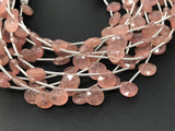 Strawberry Quartz Beads, Gemstone Beads, Jewelry Supplies for Jewelry Making, Wholesale Bulk Beads, 8" Strand