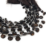 Natural Smokey Quartz Gemstone Beads, Jewelry Supplies for Jewelry Making, Wholesale Bulk Gemstone Beads, 8" Strand