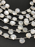 White Moonstone Beads, Gemstone Beads, Jewelry Supplie for Jewelry Making, Wholesale Beads, Bulk Beads, 8mm -10mm, 8"Strand