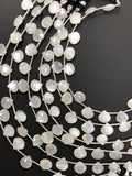 White Moonstone Beads, Gemstone Beads, Jewelry Supplie for Jewelry Making, Wholesale Beads, Bulk Beads, 8mm -10mm, 8"Strand