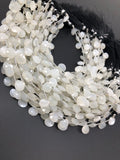 White Moonstone Beads, Gemstone Beads, Jewelry Supplie for Jewelry Making, Wholesale Beads, Bulk Beads, 8mm -10mm, 8"Strand