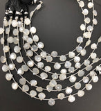 White Moonstone Beads, Gemstone Beads, Jewelry Supplie for Jewelry Making, Wholesale Beads, Bulk Beads, 8mm -10mm, 8"Strand