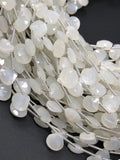 White Moonstone Beads, Gemstone Beads, Jewelry Supplie for Jewelry Making, Wholesale Beads, Bulk Beads, 8mm -10mm, 8"Strand