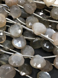 Gray Moonstone Beads, Gemstone Beads, Jewelry Supplies for Jewelry Making, Wholesale Bulk Beads, 9-10mm, 8" Strand