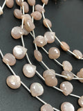 Natural Chocolate Moonstone Beads - Side Drilled, Gemstone Beads, Jewelry Supplies for Jewelry Making, Wholesale Beads, 8"Strand