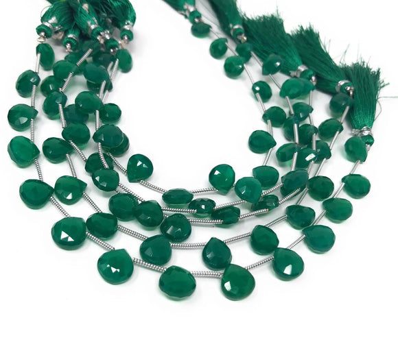 Green Onyx Beads, Gemstone Beads, Wholesale Beads, Bulk Beads, Jewelry Supplies for Jewelry Making, 8.5mm - 11mm, 8