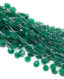 Green Onyx Beads, Gemstone Beads, Wholesale Beads, Bulk Beads, Jewelry Supplies for Jewelry Making, 8.5mm - 11mm, 8" Strand