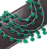 Green Onyx Beads, Gemstone Beads, Wholesale Beads, Bulk Beads, Jewelry Supplies for Jewelry Making, 8.5mm - 11mm, 8" Strand