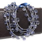 Natural Iolite Beads, Gemstone Beads, Wholesale Beads, Bulk Beads, Jewelry Making Supplies, 8.5mm -9.5mm, 8" Strand