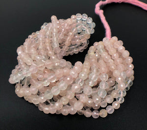 Morganite Beads, Gemstone Beads, Jewelry Supplies for Jewelry Making, Natural Morganite, 4.5-5mm , 12.5" Strand AAA Quality