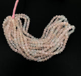Morganite Beads, Gemstone Beads, Jewelry Supplies for Jewelry Making, Natural Morganite, 4.5-5mm , 12.5" Strand AAA Quality