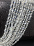 Rainbow Moonstone Gemstone Beads, Blue Flash Moonstone Beads, Wholesale Bulk Beads, AAA+ Quality, 3mm- 5mm, 16" Strand