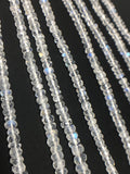 Rainbow Moonstone Gemstone Beads, Blue Flash Moonstone Beads, Wholesale Bulk Beads, AAA+ Quality, 3mm- 5mm, 16" Strand