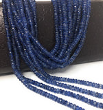 Kyanite Gemstone Beads, Jewelry Supplies, Wholesale Bulk Beads, Natural Kyanite Faceted Beads AAA Grade, 3.5mm - 5mm