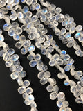 Rainbow Moonstone Beads, Moonstone Beads, Gemstone Beads, Jewelry Supplies, Wholesale Beads, AAA+ Quality, 7x6mm -10x7mm, 9.75" Strand