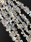 Rainbow Moonstone Beads, Moonstone Beads, Gemstone Beads, Jewelry Supplies, Wholesale Beads, AAA+ Quality, 7x6mm -10x7mm, 9.75" Strand