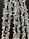Rainbow Moonstone Beads, Moonstone Beads, Gemstone Beads, Jewelry Supplies, Wholesale Beads, AAA+ Quality, 7x6mm -10x7mm, 9.75" Strand