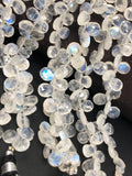 Rainbow Moonstone Beads, Moonstone Beads, Gemstone Beads, Jewelry Supplies, Wholesale Beads, AAA+ Quality, 7x6mm -10x7mm, 9.75" Strand