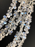 Rainbow Moonstone Beads, Moonstone Beads, Gemstone Beads, Jewelry Supplies, Wholesale Beads, AAA+ Quality, 7x6mm -10x7mm, 9.75" Strand