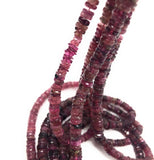 Natural Tourmaline Heishi Beads, Gemstone Beads, Tourmaline Beads, Pink Tourmaline Beads, Jewelry Supplies, Wholesale Beads, 13.5" Strand