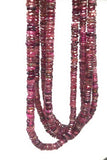 Natural Tourmaline Heishi Beads, Gemstone Beads, Tourmaline Beads, Pink Tourmaline Beads, Jewelry Supplies, Wholesale Beads, 13.5" Strand