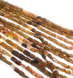 Natural Petro Tourmaline Beads, Gemstone Beads, Tourmaline Brick Beads, Wholesale Bulk Beads, AAA Quality - 4x3mm - 9x5mm , 13" Strand