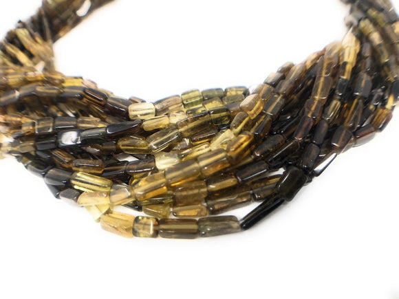 Natural Petro Tourmaline Beads, Gemstone Beads, Shaded Tourmaline Brick Beads, Wholesale Bulk Beads, AAA Quality, 13