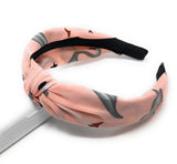 Flamingo Knot Turban Headband, Bird Print Knotted Hairband for Girls