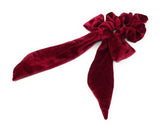 Velvet Bow Hair Scrunchies for Women, Ponytail Holder Hair Tie for Girls, Solid Color Elastic Headband, Gifts for Girls