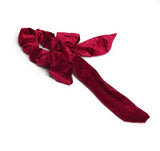 Velvet Bow Hair Scrunchies for Women, Ponytail Holder Hair Tie for Girls, Solid Color Elastic Headband, Gifts for Girls