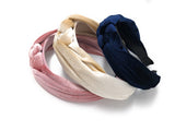 Wide Headband for Girls, Bohemian Turban Headbands, Retro Velvet Hairbands, Velvet Twisted Knot Head Band, Braided Knotted Hairband, 1 Pc