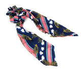 Printed Scrunchies for Women, Ponytail Holder Hair Tie for Girls, Long Tail Scarf Scrunchies for Women, Gifts for Girls