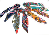 Printed Scrunchies for Women, Ponytail Holder Hair Tie for Girls, Long Tail Scarf Scrunchies for Women, Gifts for Girls