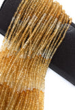 Citrine Gemstone Beads, Shaded Citrine Beads, Jewelry Supplies, Jewelry Making, Wholesale Beads, Bulk Beads, 3-4mm, 13" Strand