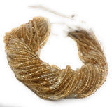 Citrine Gemstone Beads, Shaded Citrine Beads, Jewelry Supplies, Jewelry Making, Wholesale Beads, Bulk Beads, 3-4mm, 13" Strand