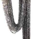 Labradorite Gemstone Beads, Bulk Wholesale Beads for Jewelry Making, Blue Flash Labradorite Beads , 3.5-4mm , 13.25" Strand