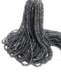 Labradorite Gemstone Beads, Bulk Wholesale Beads for Jewelry Making, Blue Flash Labradorite Beads , 3.5-4mm , 13.25" Strand