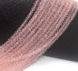 Rose Quartz Gemston Beads, Jewelry Supplies for Jewelry Making, Wholesale Supplies, Bulk Beads, AAA + Quality, 4mm -4.5mm , 13" Strand