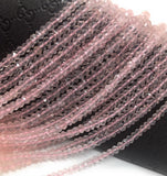 Rose Quartz Gemston Beads, Jewelry Supplies for Jewelry Making, Wholesale Supplies, Bulk Beads, AAA + Quality, 4mm -4.5mm , 13" Strand