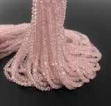 Rose Quartz Gemston Beads, Jewelry Supplies for Jewelry Making, Wholesale Supplies, Bulk Beads, AAA + Quality, 4mm -4.5mm , 13" Strand