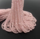 Rose Quartz Gemston Beads, Jewelry Supplies for Jewelry Making, Wholesale Supplies, Bulk Beads, AAA + Quality, 4mm -4.5mm , 13" Strand